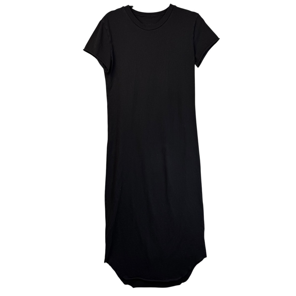 Frank & Eileen Dress T-Shirt Small Black Cotton Maxi Casual‎ Relaxed Fit - Picture 2 of 10
